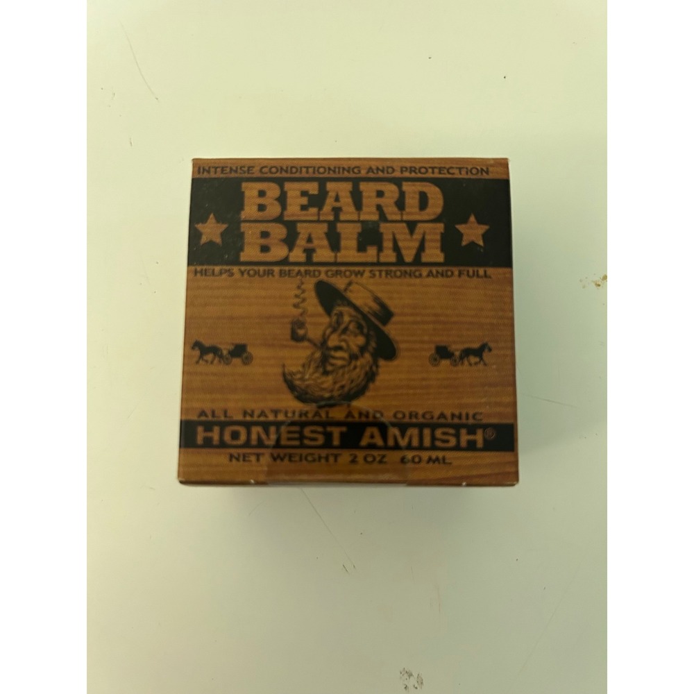 Honest Amish Beard Balm All Natural Organic Conditioner 2oz Tin New